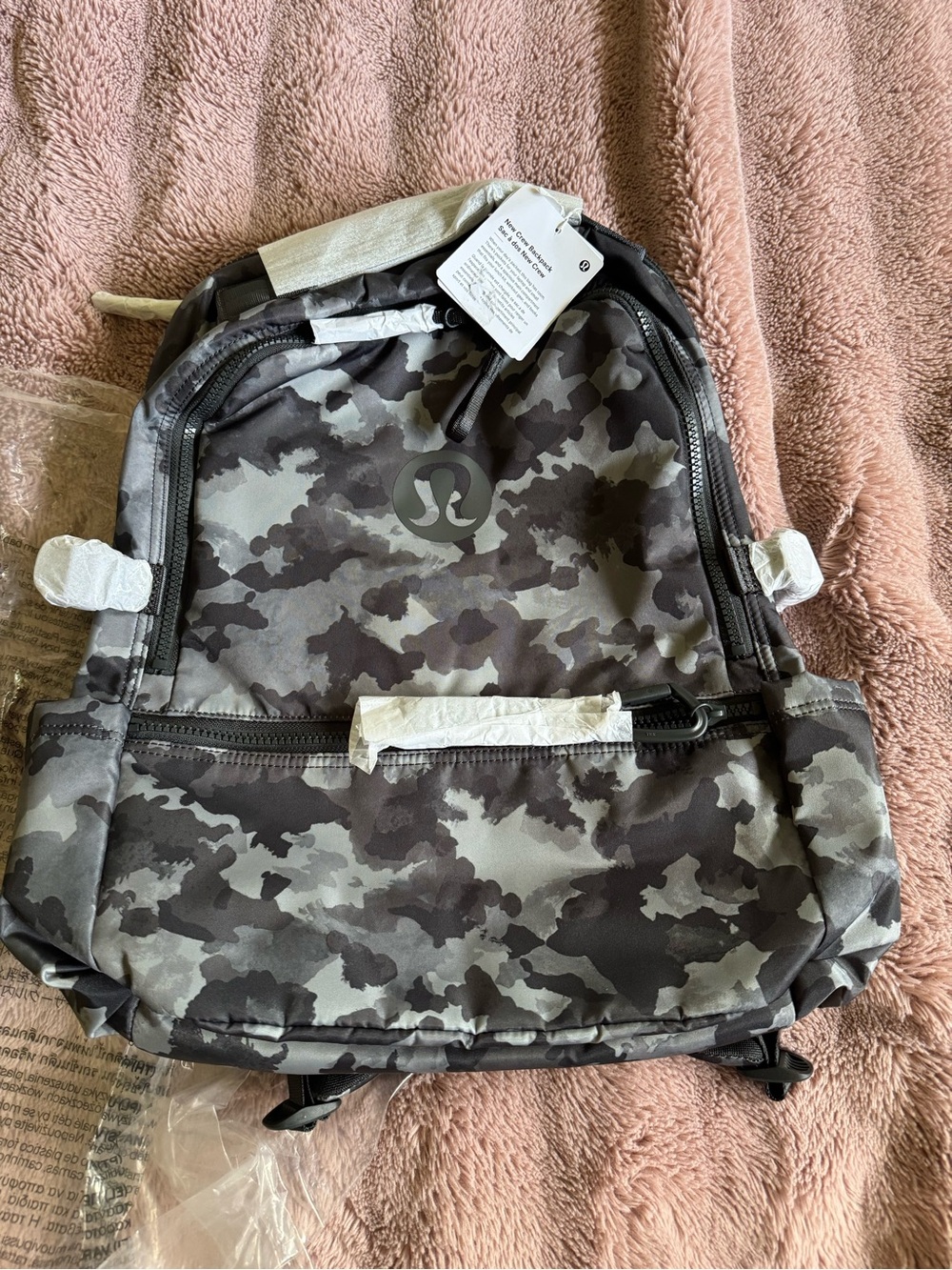 lululemon athletica  Black/Grey Camo Backpack
